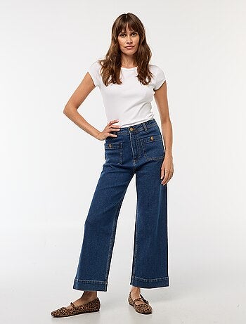 Pantalón denim wide leg