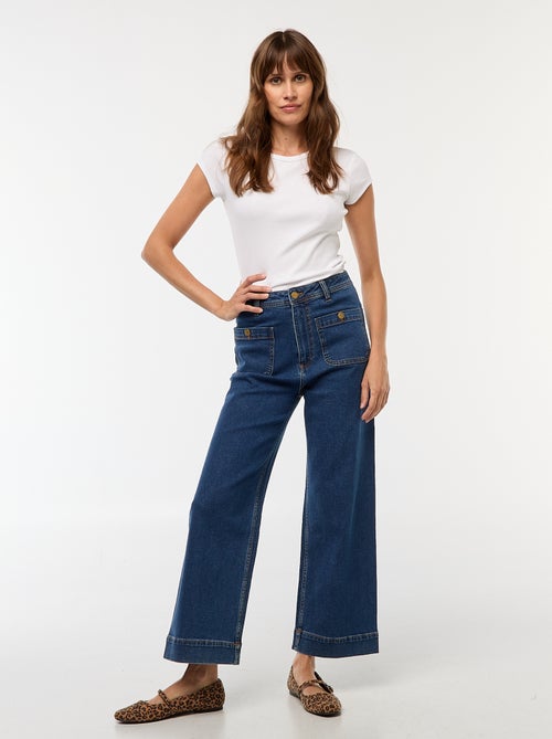Pantalón denim wide leg - Kiabi