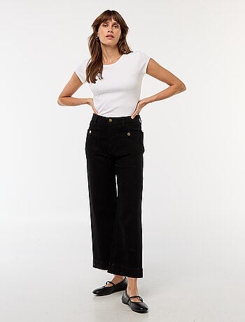 Pantalón denim wide leg