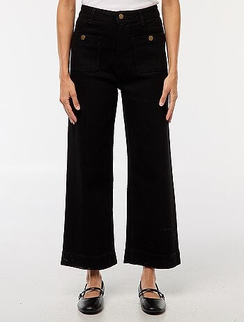 Pantalón denim wide leg