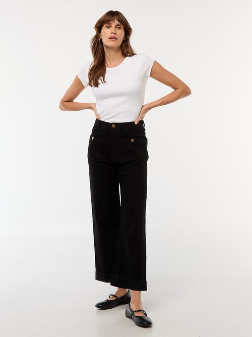 Pantalón denim wide leg - Kiabi
