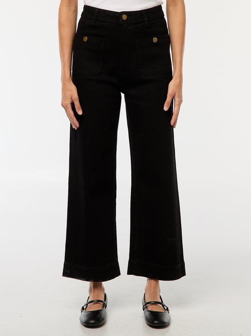 Pantalón denim wide leg - Kiabi