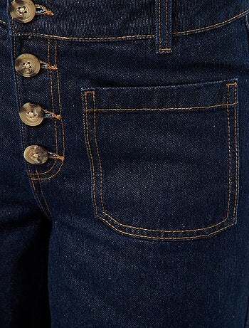 Pantalón denim wide liso