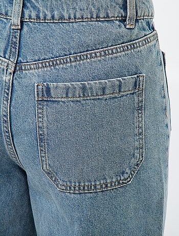 Pantalón denim wide liso