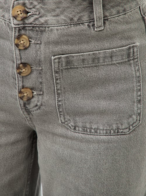 Pantalón denim wide liso - Kiabi