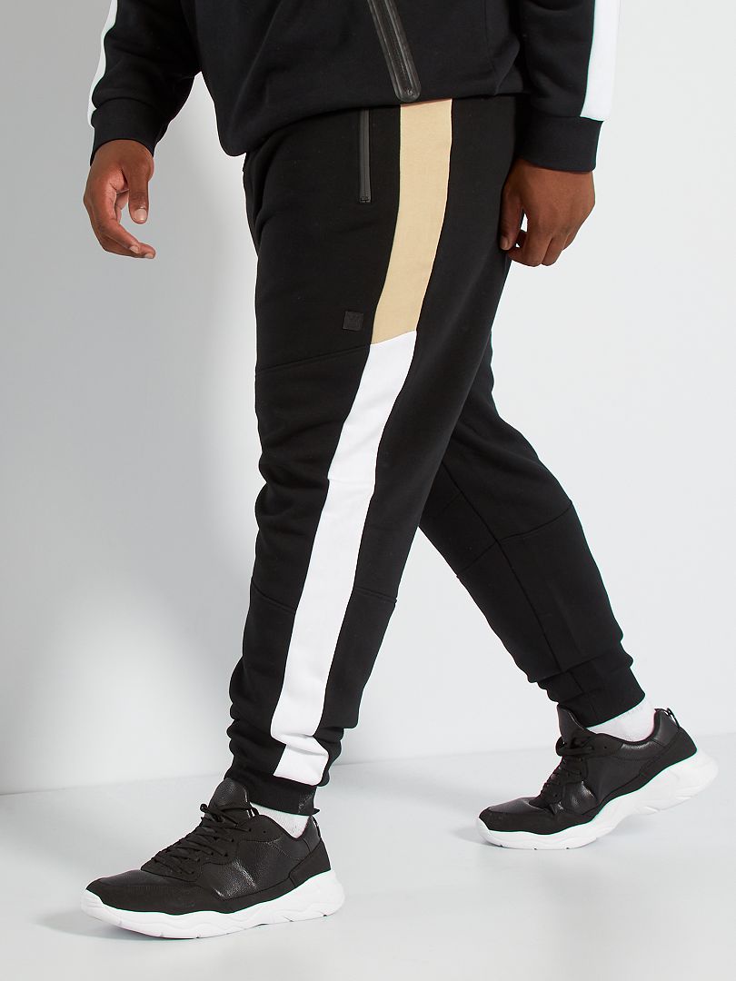 Pantalón deportivo colorblock Negro - Kiabi