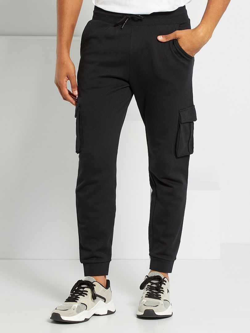 Pantalón deportivo con bolsillo cargo - Negro - Kiabi - 17.00€