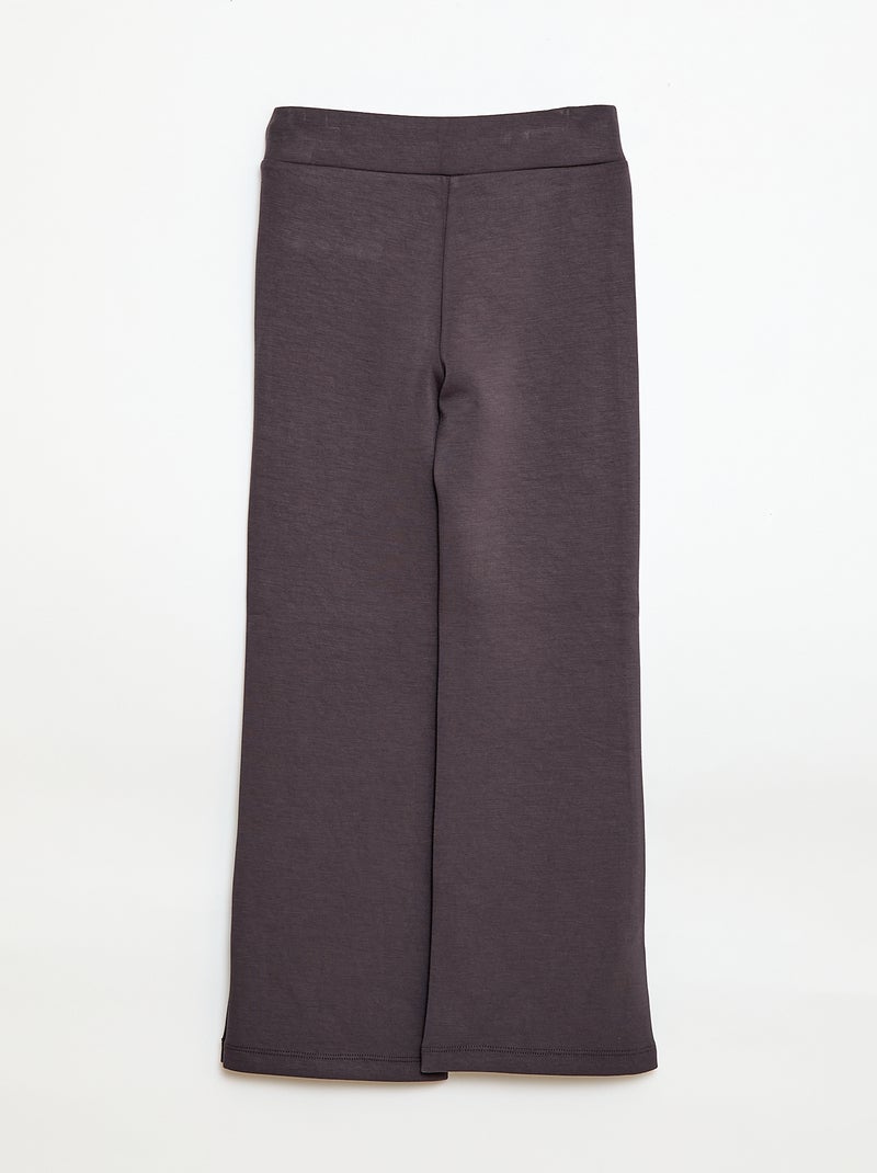 Pantalón deportivo corte flare Negro - Kiabi