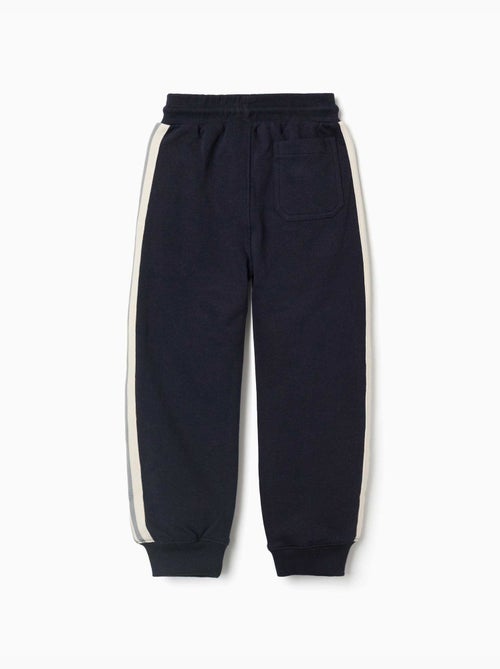 Pantalón deportivo de algodón con cintas a rayas - Kiabi