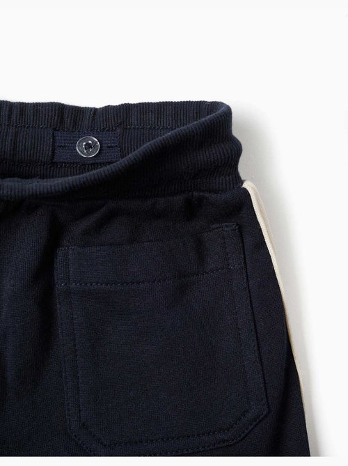 Pantalón deportivo de algodón con cintas a rayas - Kiabi