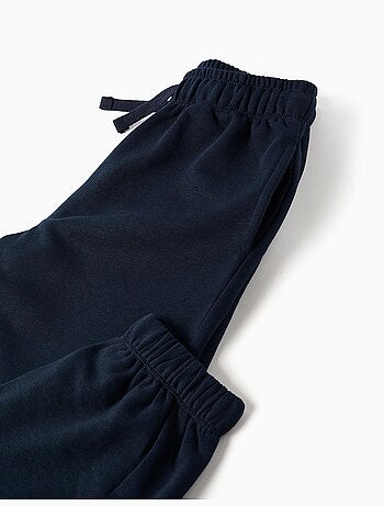 Pantalón deportivo de felpa con cordón y bolsillos