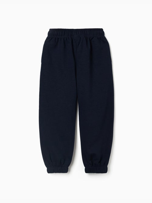 Pantalón deportivo de felpa con cordón y bolsillos - Kiabi Pantalón deportivo de felpa con cordón y bolsillos - Kiabi