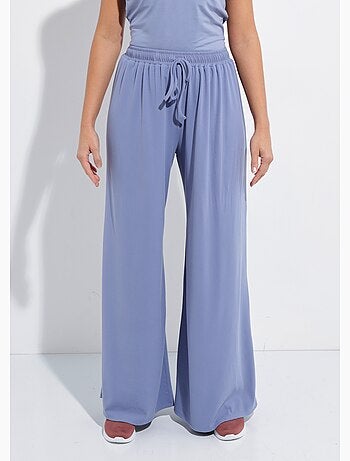 Pantalón deportivo fluido de pierna ancha con cintura elástica - Afibel