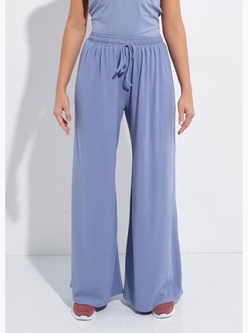 Pantalón deportivo fluido de pierna ancha con cintura elástica - Afibel - Kiabi