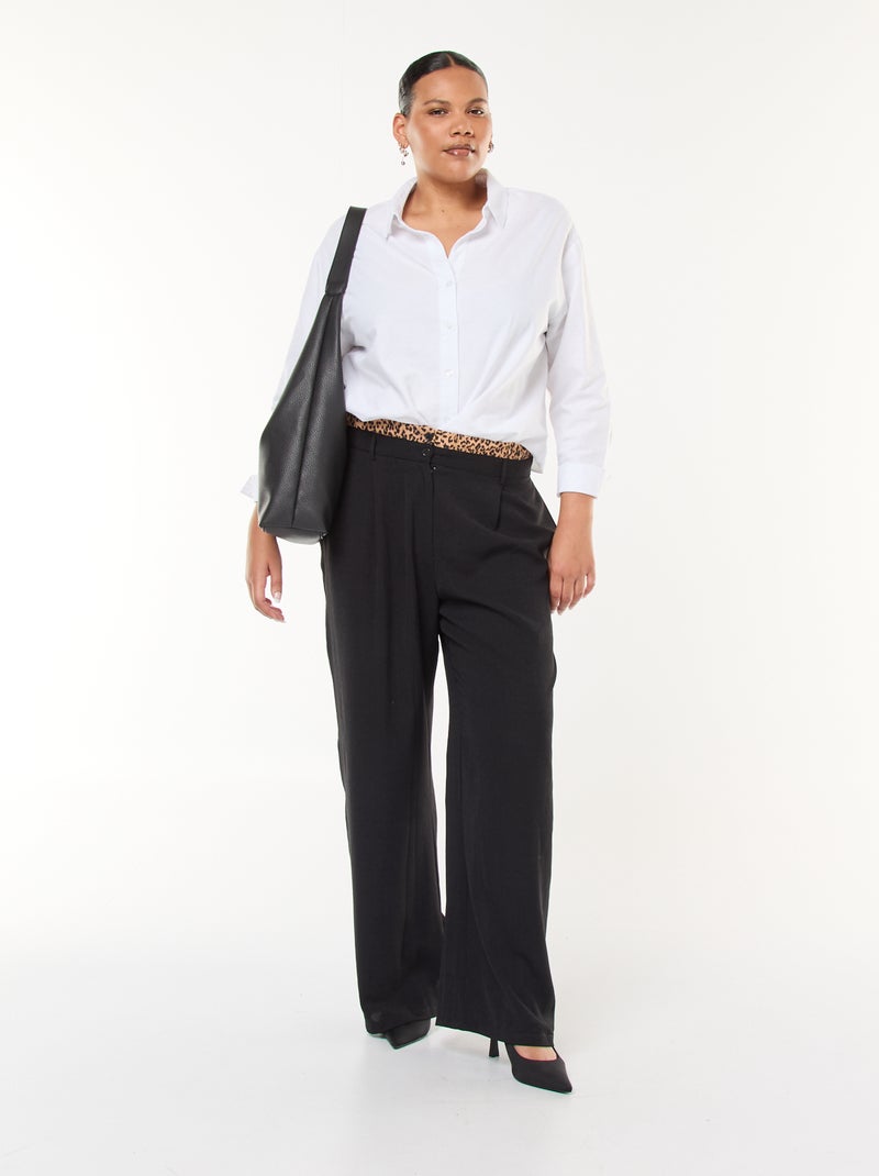 Pantalón efecto calzoncillo leopardo Negro - Kiabi