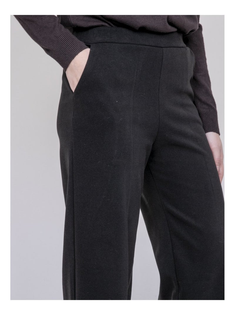 Pantalón efecto lana EDVIGE Negro - Kiabi