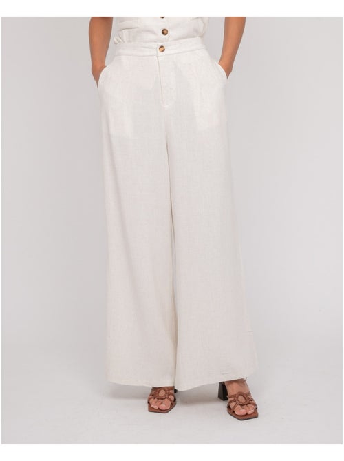 Pantalón efecto lino EVELISE - Kiabi Pantalón efecto lino EVELISE - Kiabi