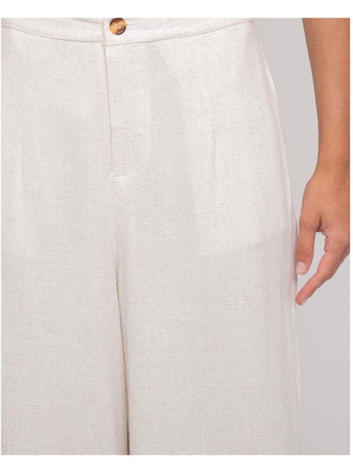 Pantalón efecto lino EVELISE - Kiabi Pantalón efecto lino EVELISE - Kiabi