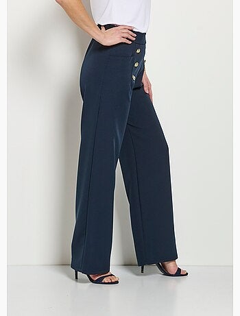 Pantalón efecto puente con cinturilla elástica en la espalda - Afibel