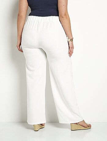 Pantalón efecto puente con cinturilla elástica en la espalda - Afibel