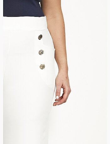 Pantalón efecto puente con cinturilla elástica en la espalda - Afibel