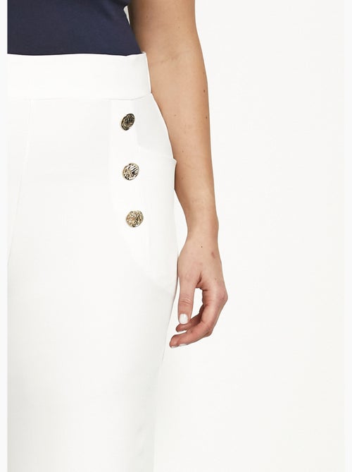 Pantalón efecto puente con cinturilla elástica en la espalda - Afibel - Kiabi