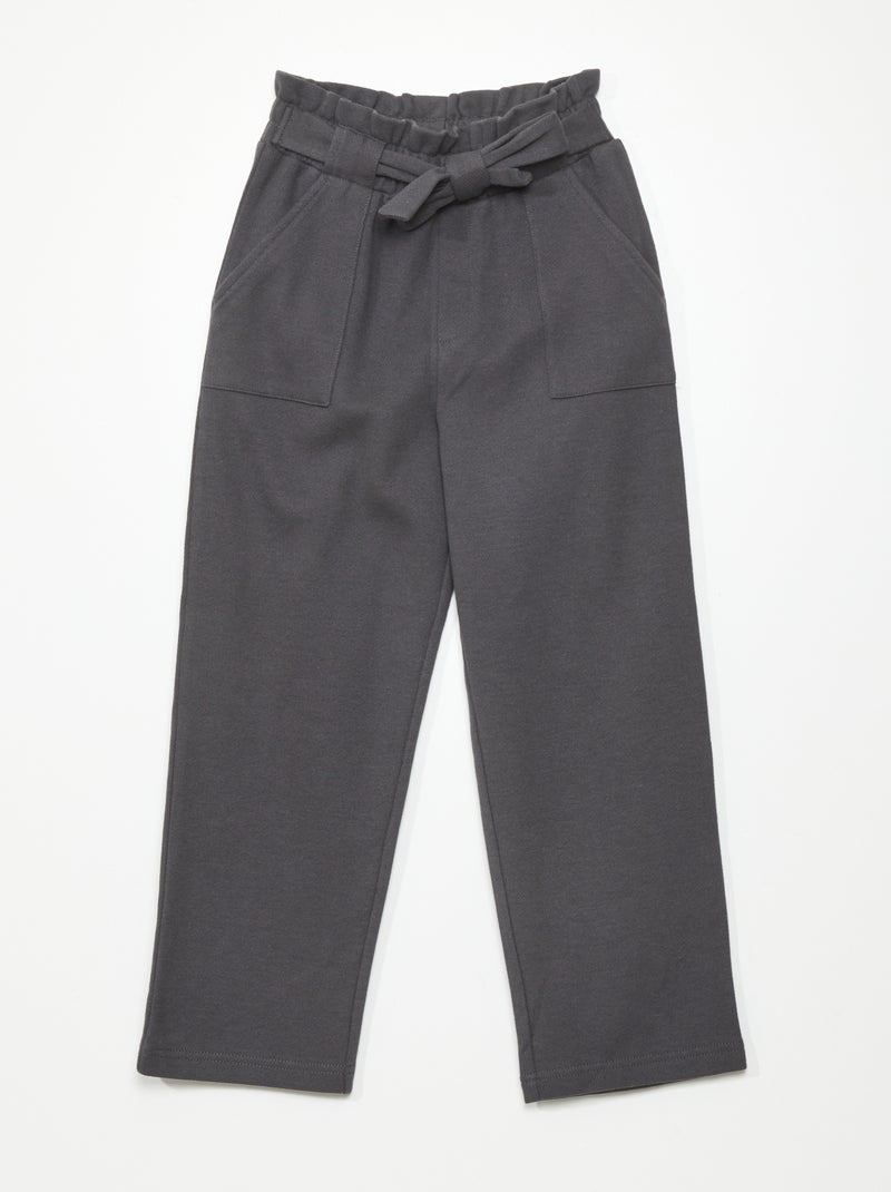 Pantalón efecto sarga NEGRO - Kiabi