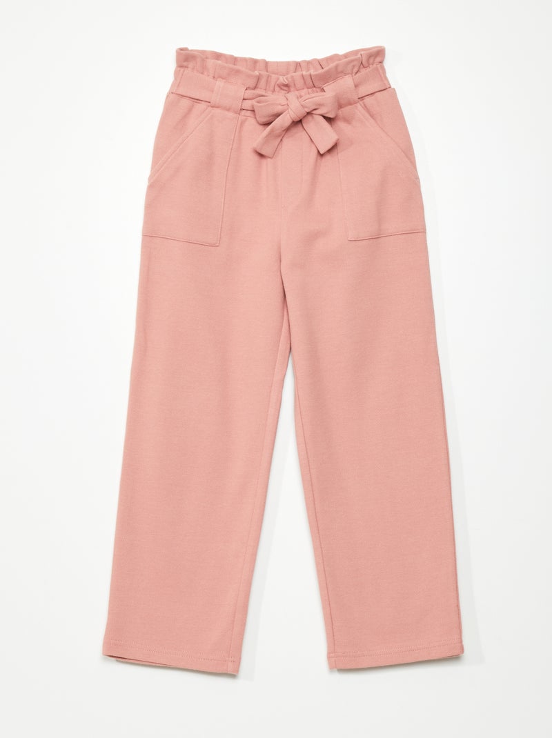 Pantalón efecto sarga ROSA - Kiabi