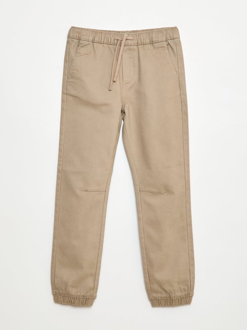 Pantalón elástico de algodón - Kiabi