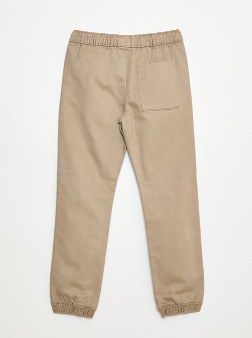 Pantalón elástico de algodón - Kiabi