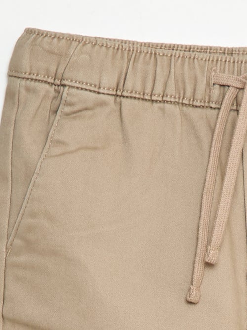 Pantalón elástico de algodón - Kiabi