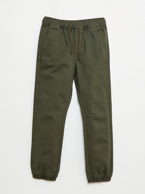 Pantalón elástico de algodón - Kiabi