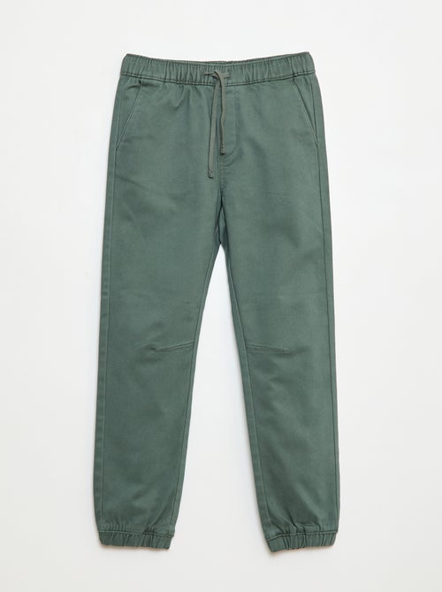 Pantalón elástico de algodón - Kiabi