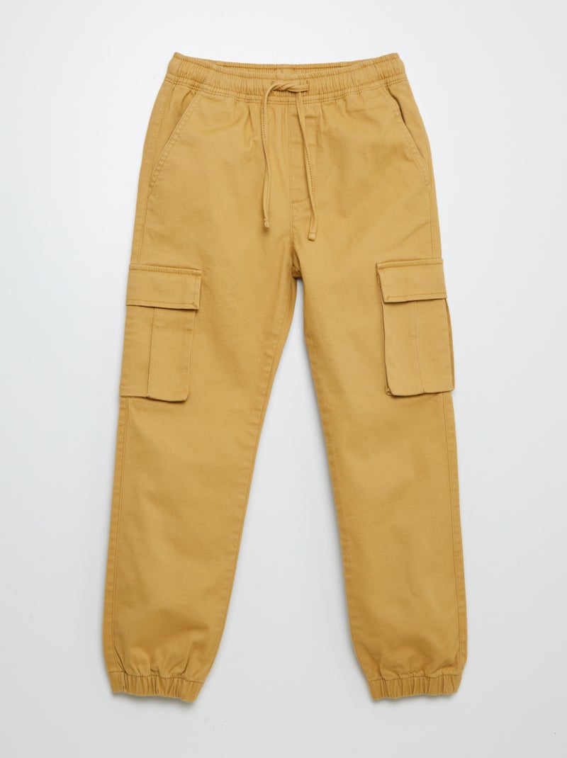 Pantalón elástico multibolsillos AMARILLO - Kiabi