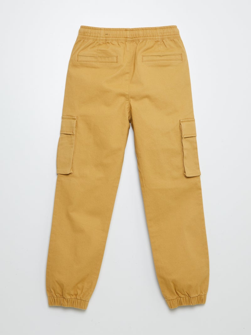 Pantalón elástico multibolsillos AMARILLO - Kiabi