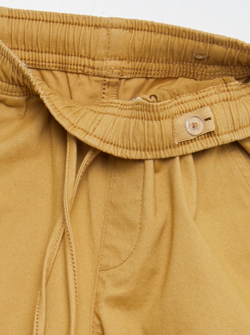 Pantalón elástico multibolsillos AMARILLO - Kiabi
