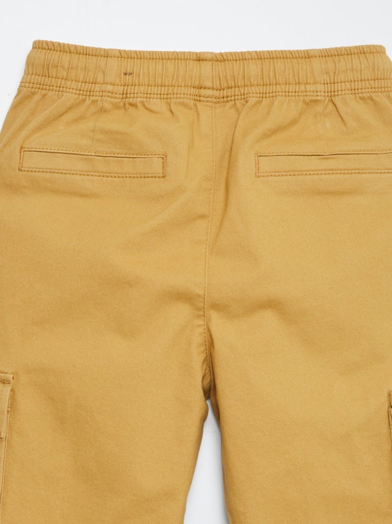 Pantalón elástico multibolsillos AMARILLO - Kiabi