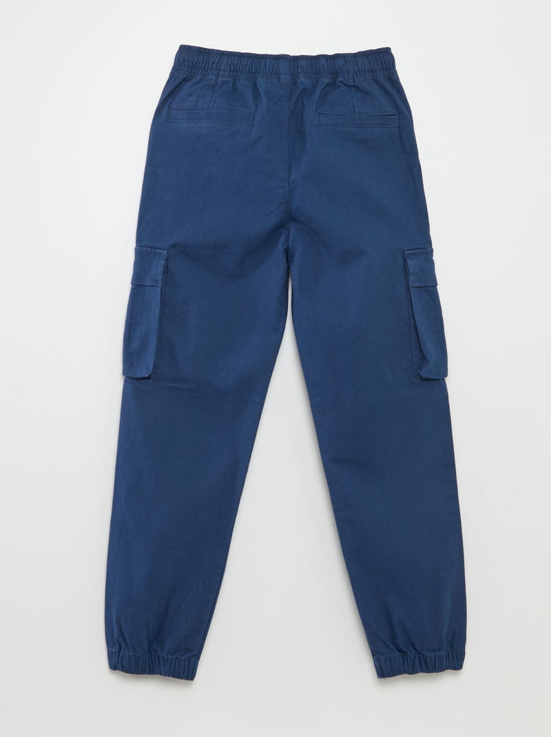 Pantalón elástico multibolsillos azul - Kiabi