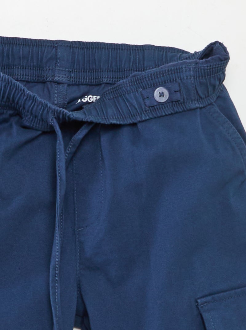 Pantalón elástico multibolsillos azul - Kiabi