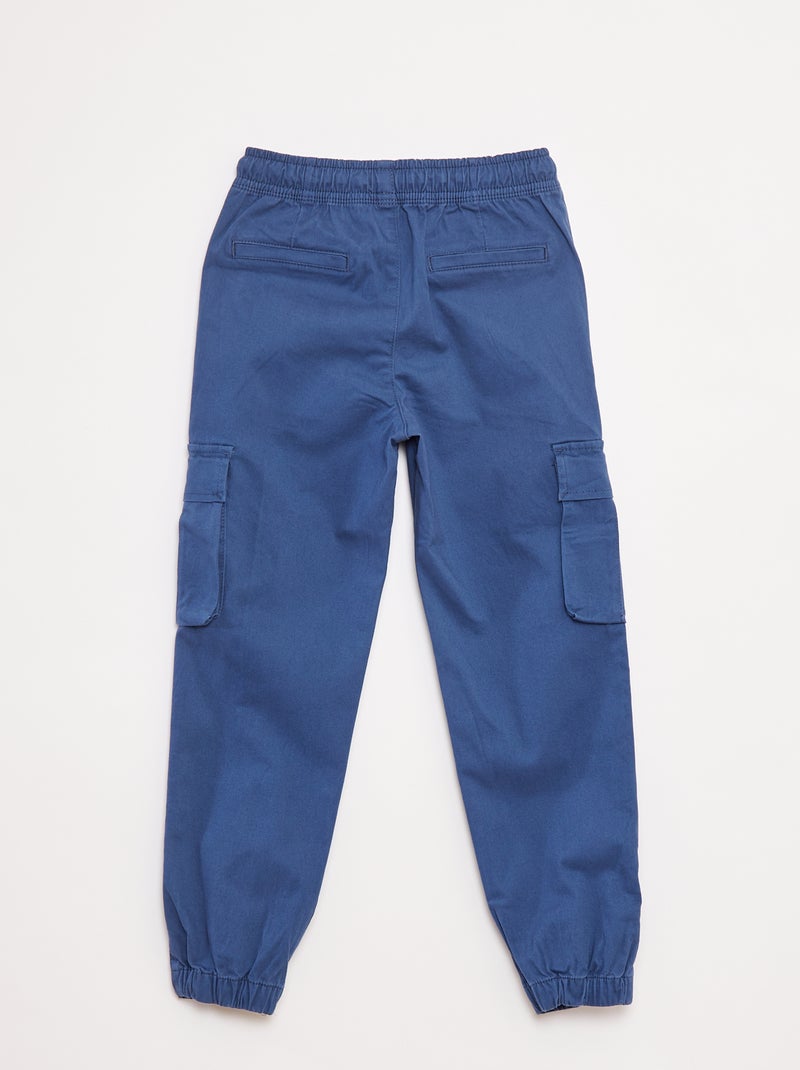 Pantalón elástico multibolsillos Azul - Kiabi