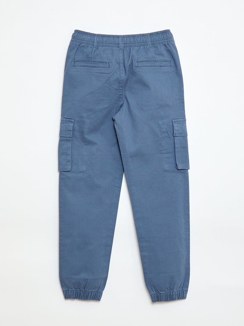 Pantalón elástico multibolsillos Azul - Kiabi