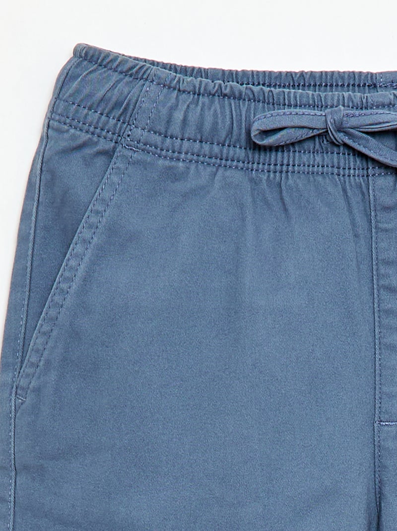 Pantalón elástico multibolsillos Azul - Kiabi