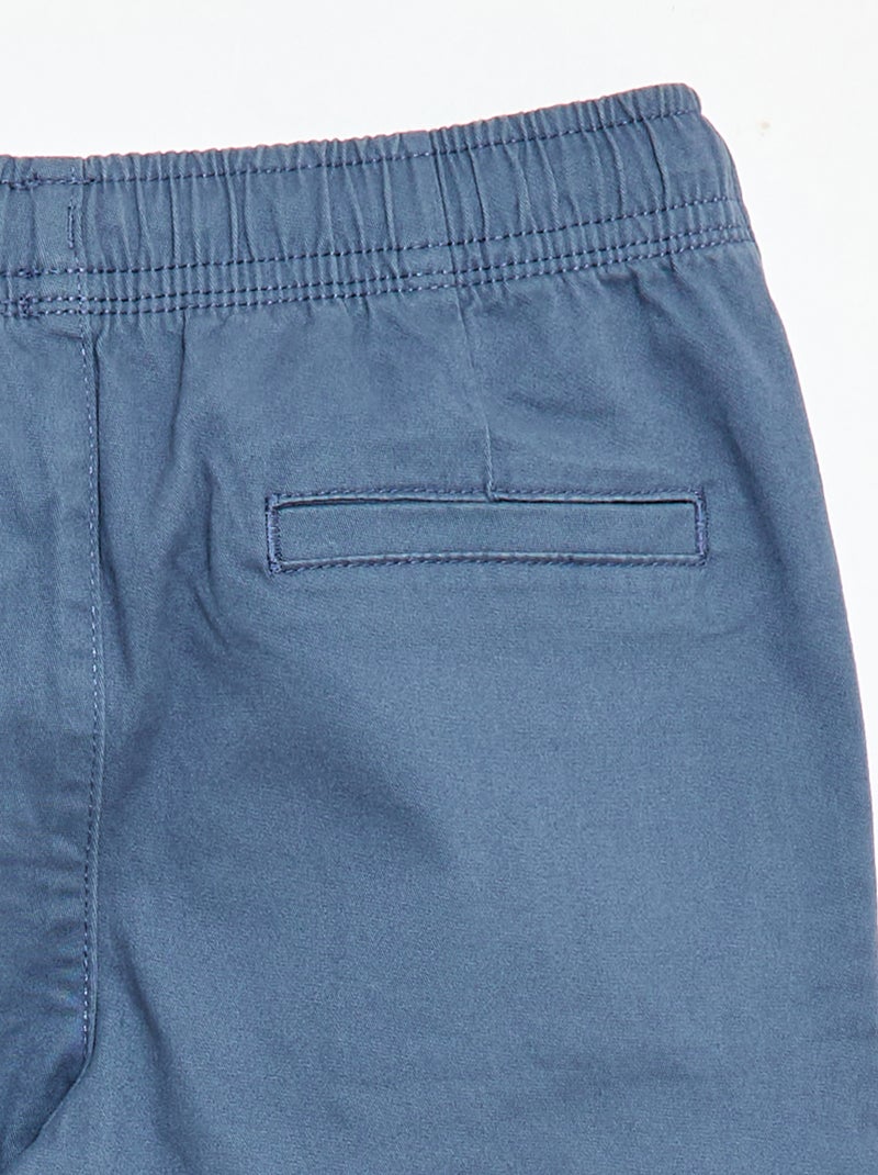 Pantalón elástico multibolsillos Azul - Kiabi