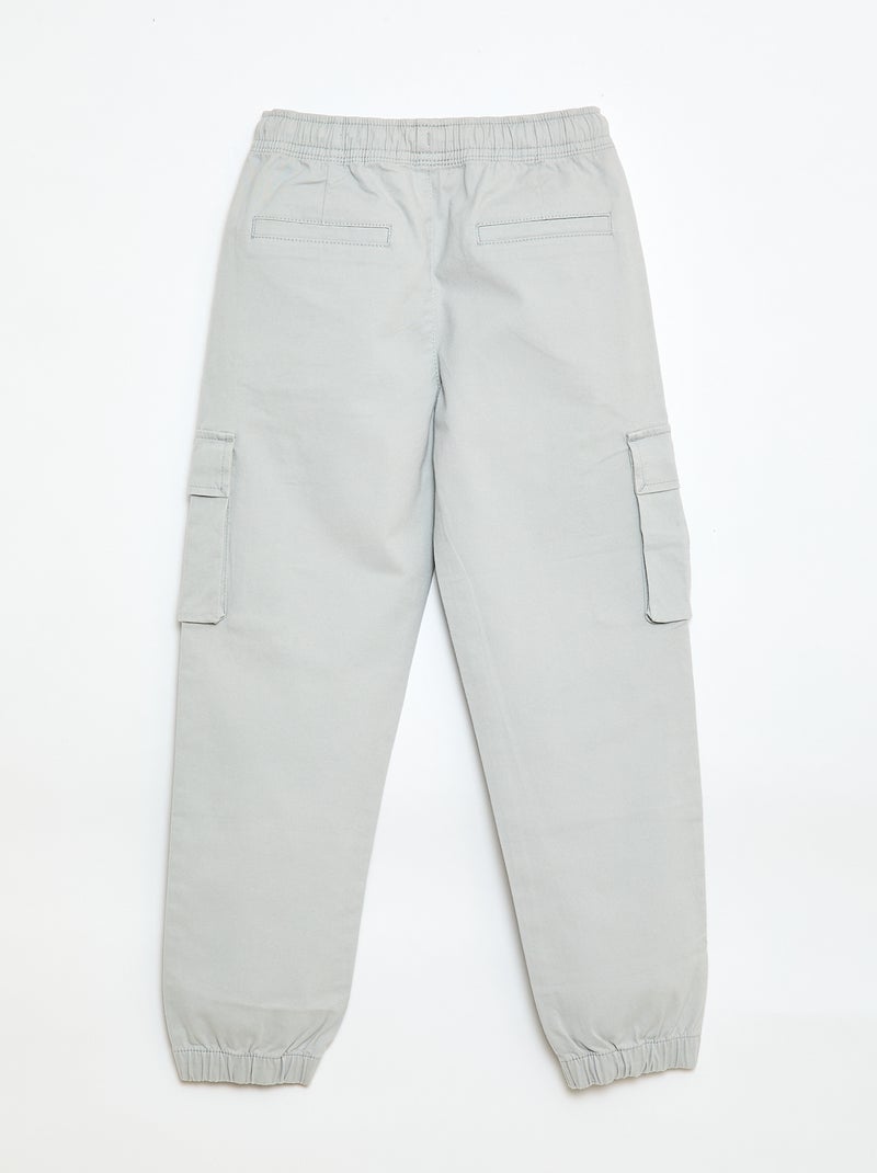 Pantalón elástico multibolsillos Gris - Kiabi