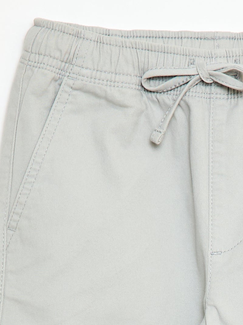 Pantalón elástico multibolsillos Gris - Kiabi