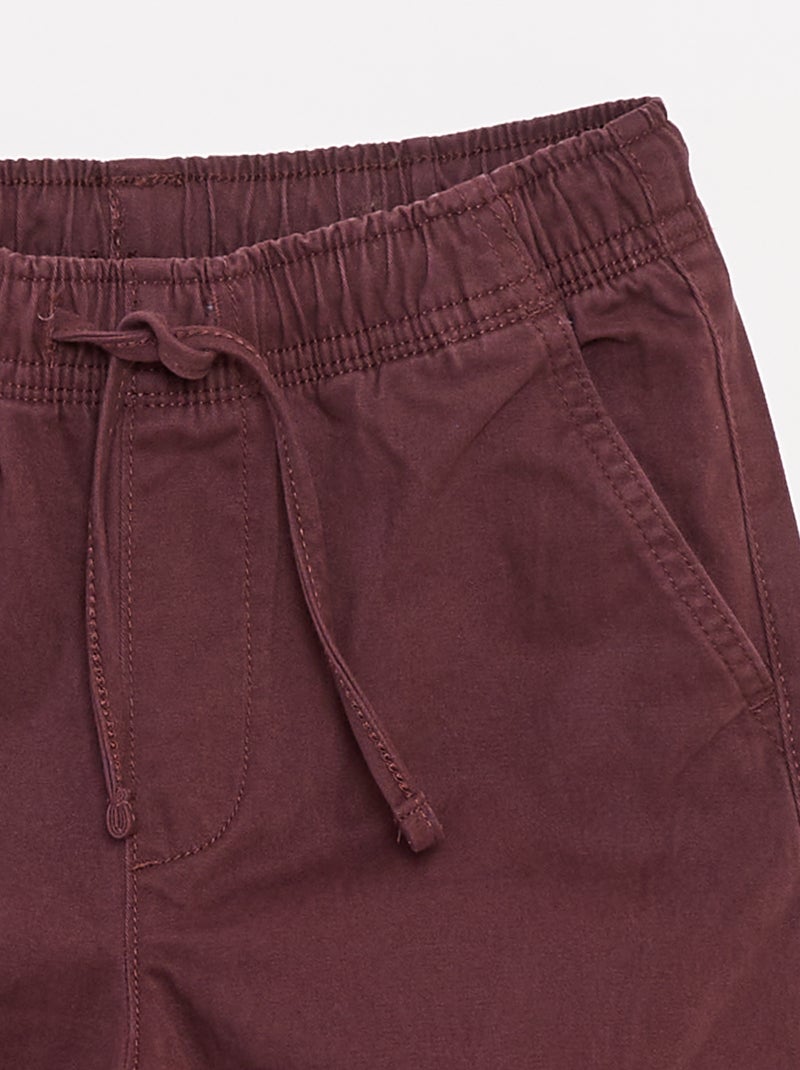 Pantalón elástico multibolsillos Purpura - Kiabi