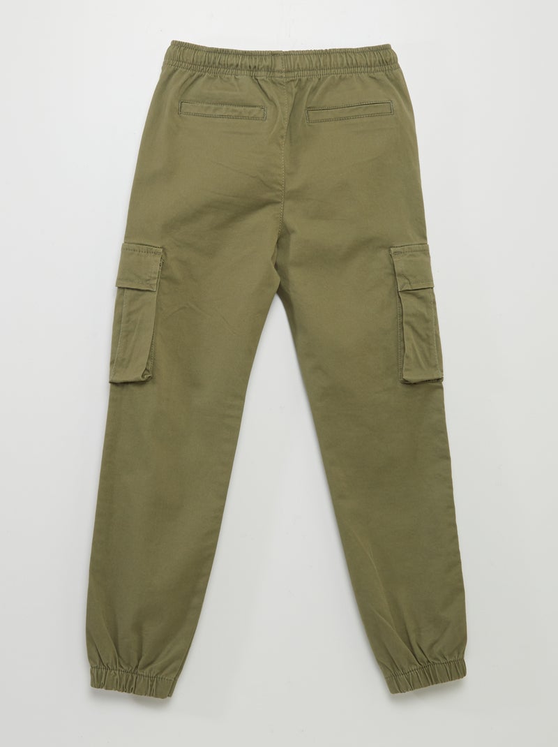 Pantalón elástico multibolsillos VERDE - Kiabi