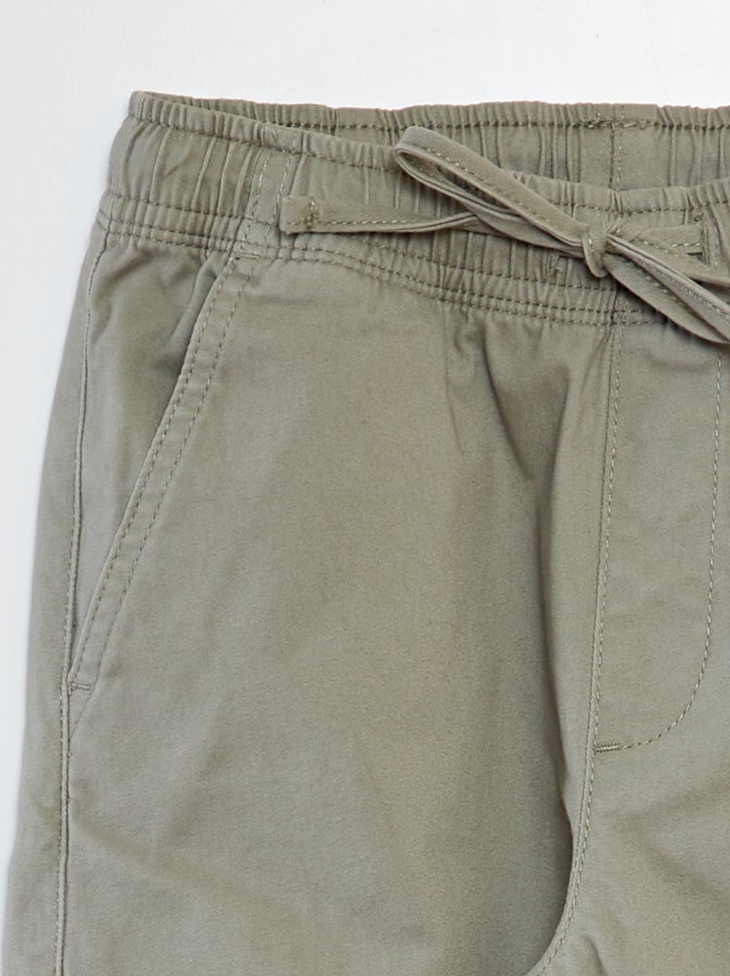 Pantalón elástico multibolsillos VERDE - Kiabi