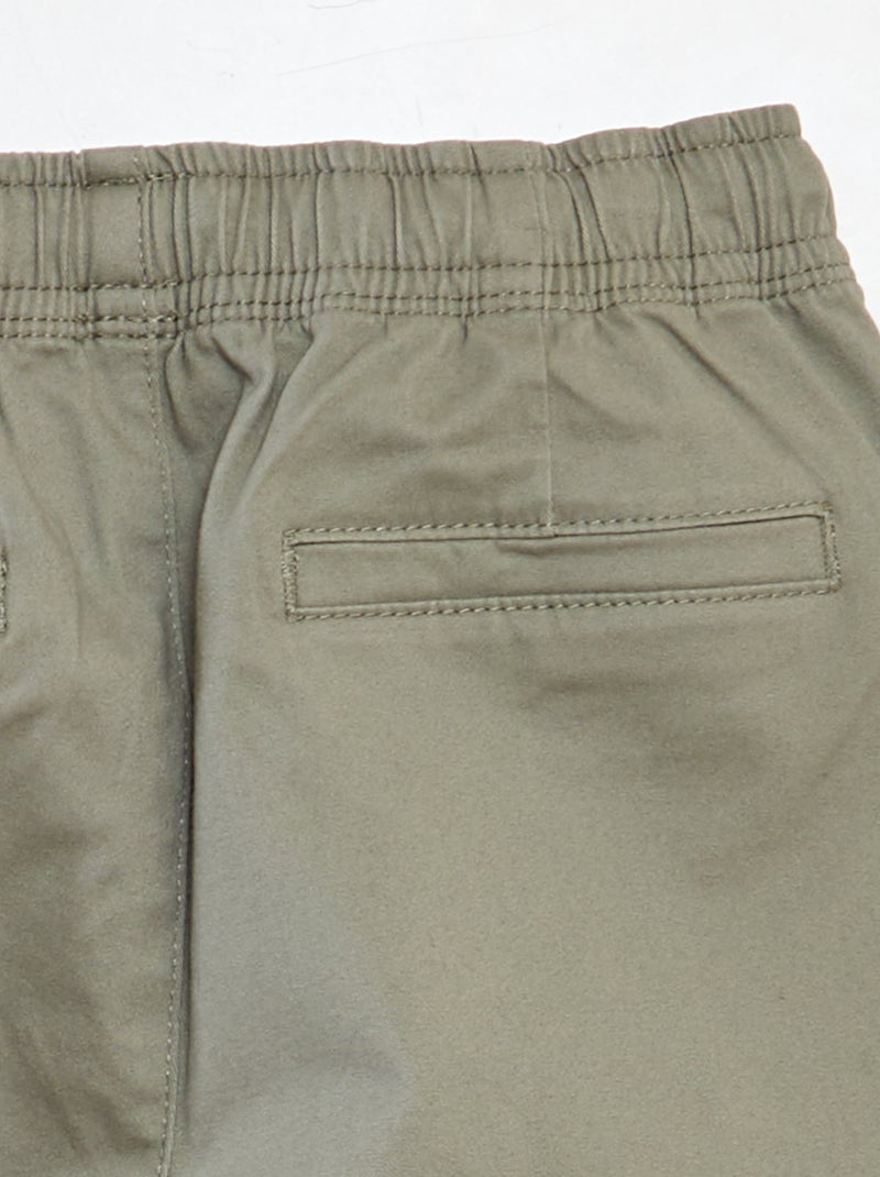 Pantalón elástico multibolsillos VERDE - Kiabi