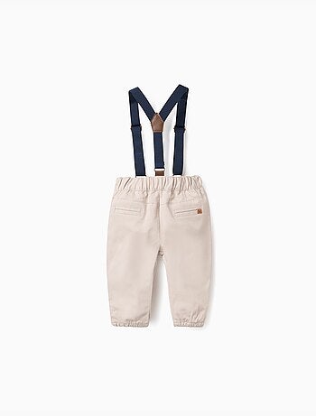 Pantalon en Sergé avec Bretelles Amovibles